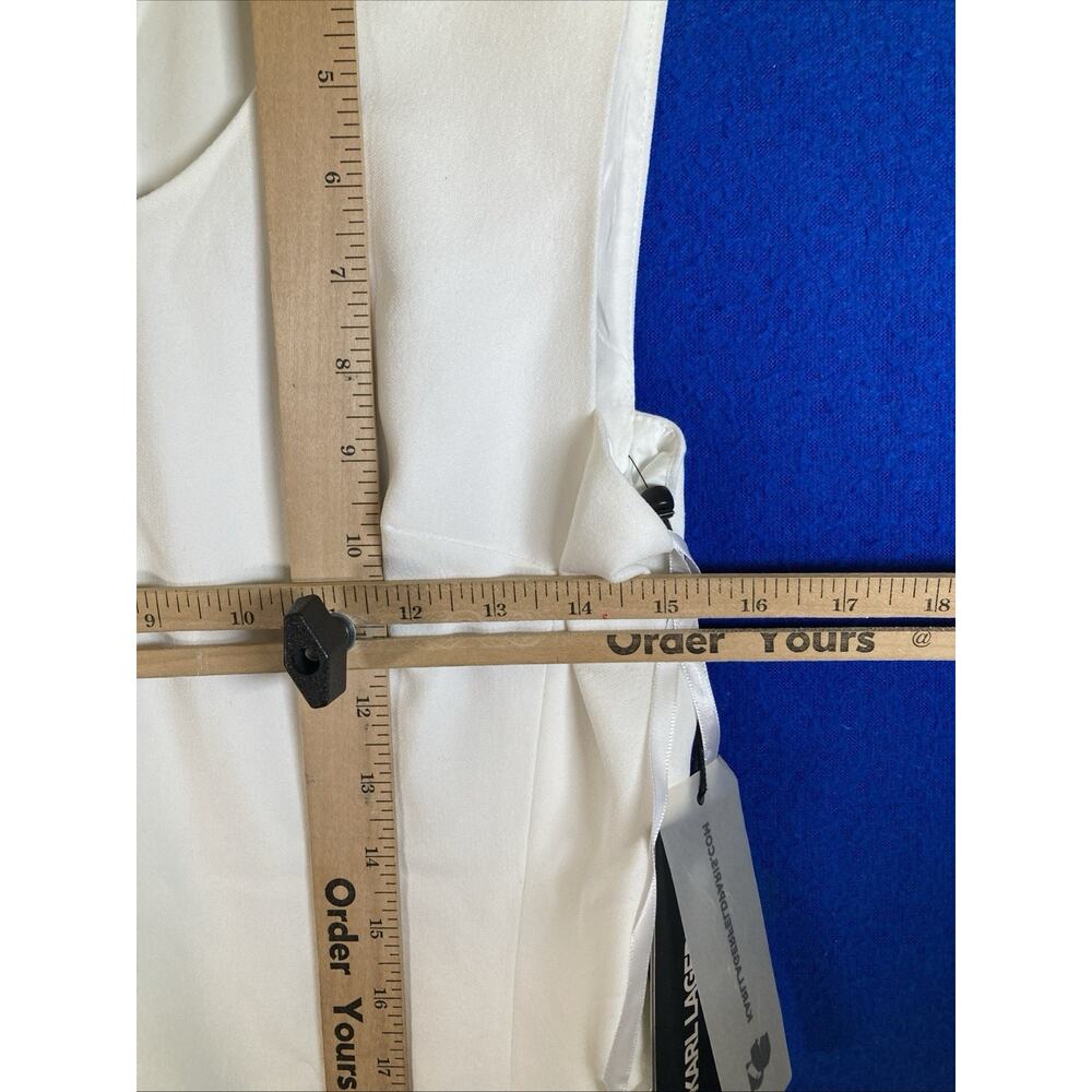 Karl Lagerfeld Paris White Sleeveless Sheath Dress NWT Size 4 - Picture 10 of 16